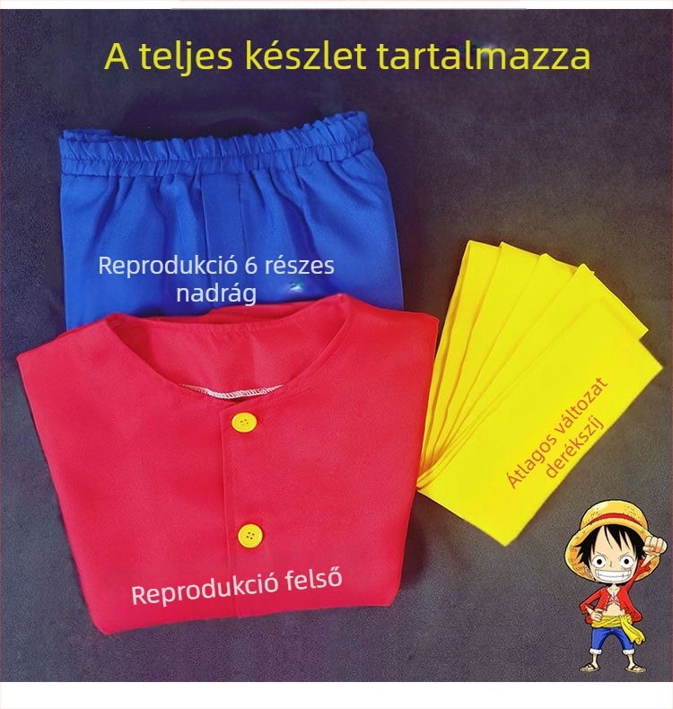 One Piece Luffy jelmez gyerekeknek One Piece Cosplay jelmez szerepjáték anime japán anime