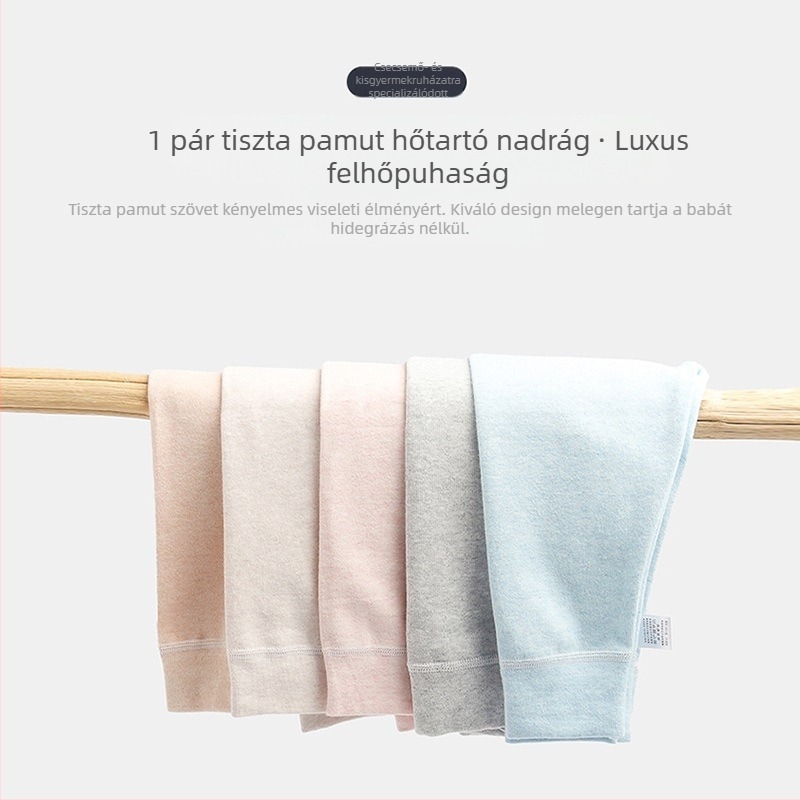 Baba egyszínű, minden mérkőzésre alkalmas polár nadrág, őszi és téli nadrág fiúknak és lányoknak, baba tiszta pamut testhezálló nadrág, gyermek meleg leggings