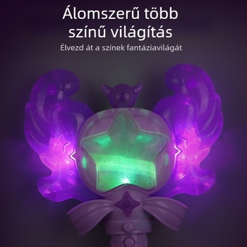 Határokon átnyúló új varázspálca jég kis hercegnő varázslatos hang és fény indukciós tündérlány világító pálcika játék gyermekek átalakulása
