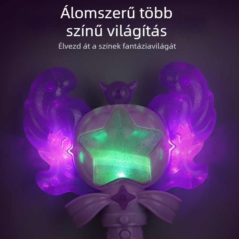 Határokon átnyúló új varázspálca jég kis hercegnő varázslatos hang és fény indukciós tündérlány világító pálcika játék gyermekek átalakulása