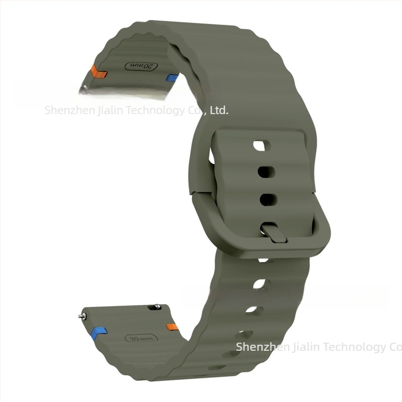 Samsung watch765 hullámos öltésű 20 mm-es szilikon óraszíj Huawei 22 mm-es színes csatos szilikon csuklópánt