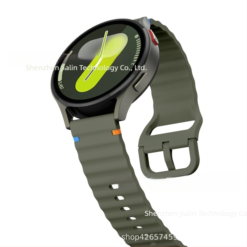 Samsung watch765 hullámos öltésű 20 mm-es szilikon óraszíj Huawei 22 mm-es színes csatos szilikon csuklópánt