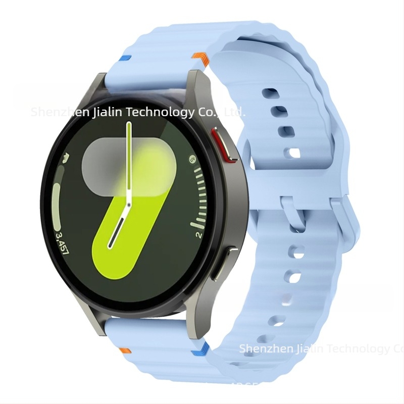 Samsung watch765 hullámos öltésű 20 mm-es szilikon óraszíj Huawei 22 mm-es színes csatos szilikon csuklópánt