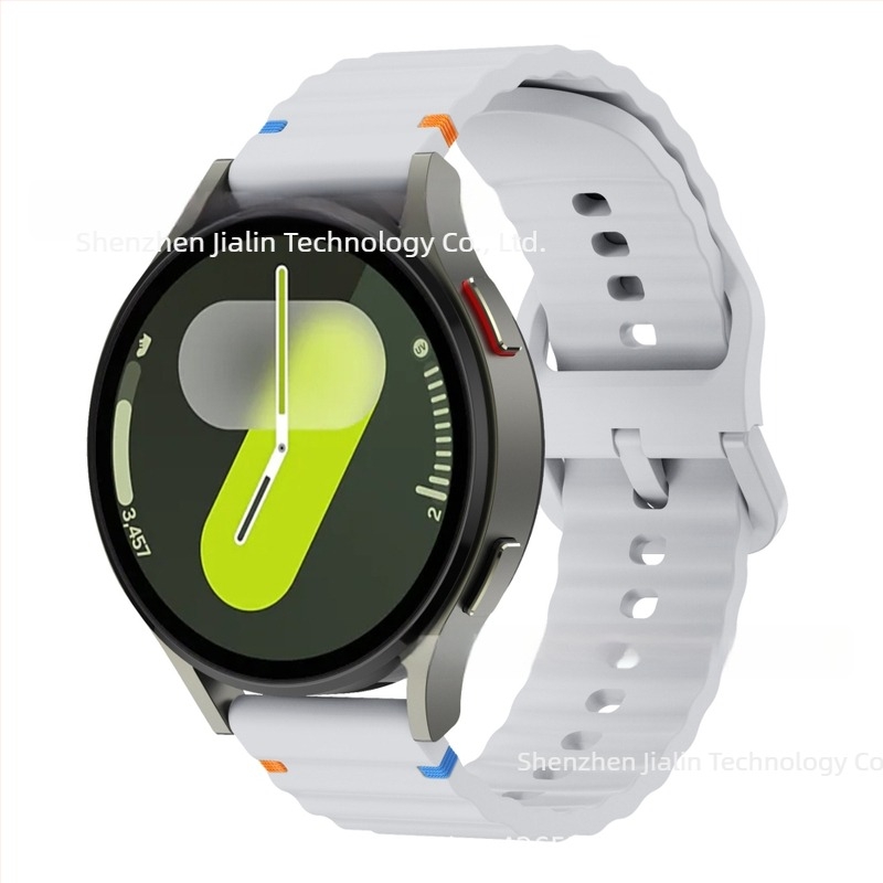 Samsung watch765 hullámos öltésű 20 mm-es szilikon óraszíj Huawei 22 mm-es színes csatos szilikon csuklópánt