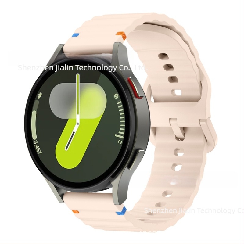 Samsung watch765 hullámos öltésű 20 mm-es szilikon óraszíj Huawei 22 mm-es színes csatos szilikon csuklópánt