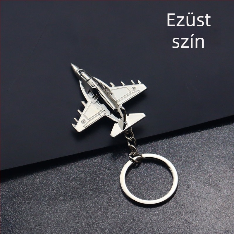 Teljesen fémből készült vadászgép kulcstartó 3D modell repülőgép kulcstartó repülési kis ajándék ingyenes próbanyomat