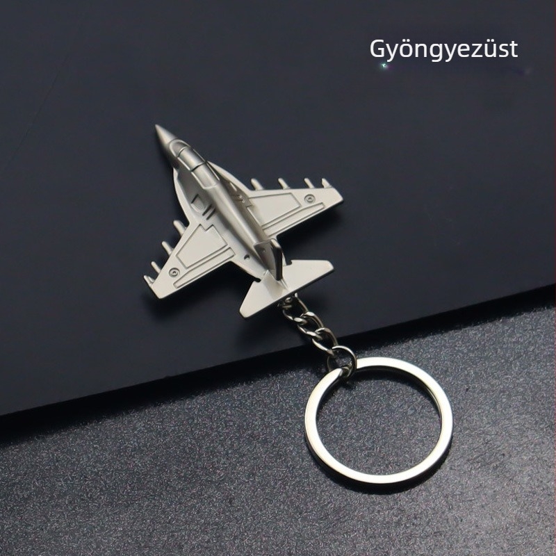 Teljesen fémből készült vadászgép kulcstartó 3D modell repülőgép kulcstartó repülési kis ajándék ingyenes próbanyomat