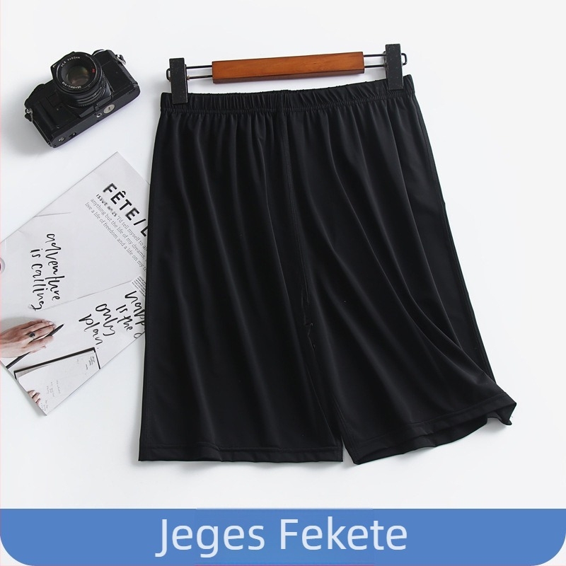 [Folyékony jégselyem] Nyári új, ultravékony férfi otthoni nadrág, pizsama rövidnadrág, lélegző, hűvös, rugalmas strandnadrág