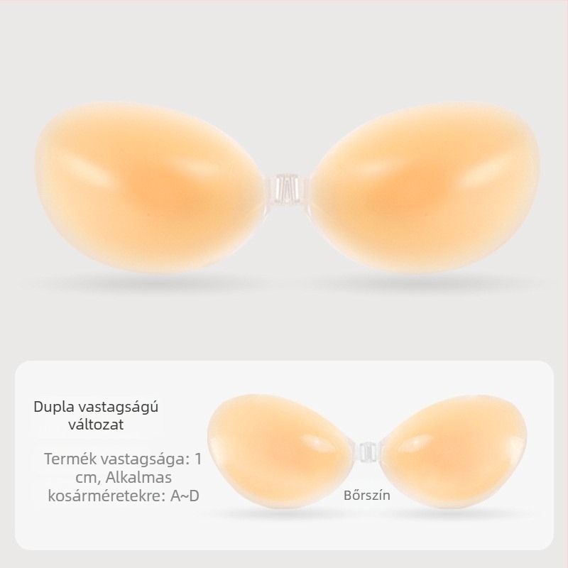 Láthatatlan szilikon melltartó, vastagított, varrás nélküli, pánt nélküli, különleges menyasszonyi fehérnemű, szexi push-up, varrás nélküli szabás