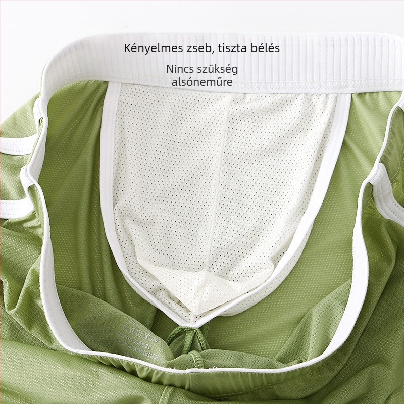 Zhongshan alsónemű férfi aro nadrág nyári jég selyem ultravékony hálós sport alsónemű férfi laza otthoni rövidnadrág férfi