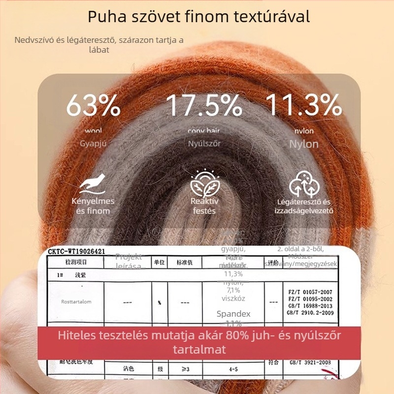 Gyerek kasmír zokni, vastagított, meleg, fiúknak és lányoknak való, gyapjúval bélelt, nyúlszőrmés zokni, gyerek zokni, baba, őszi-téli gyapjú zokni