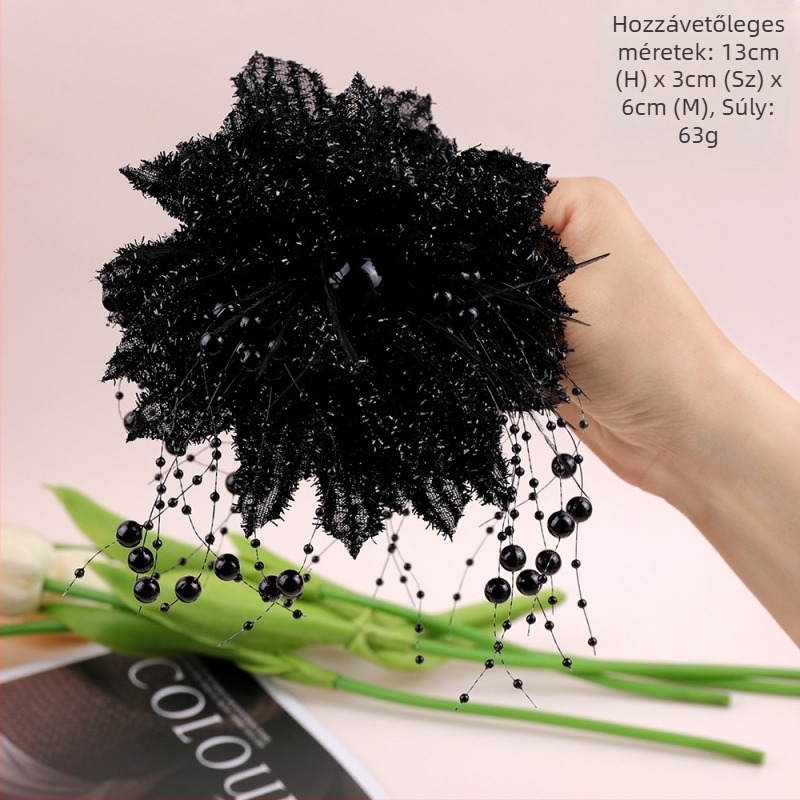 Fényes csillag folyó ~ Hong Kong szél ragyogó virágok fogó klip temperamentum cápa klip háló vörös fej haj kijelző haj virág haj kiegészítők