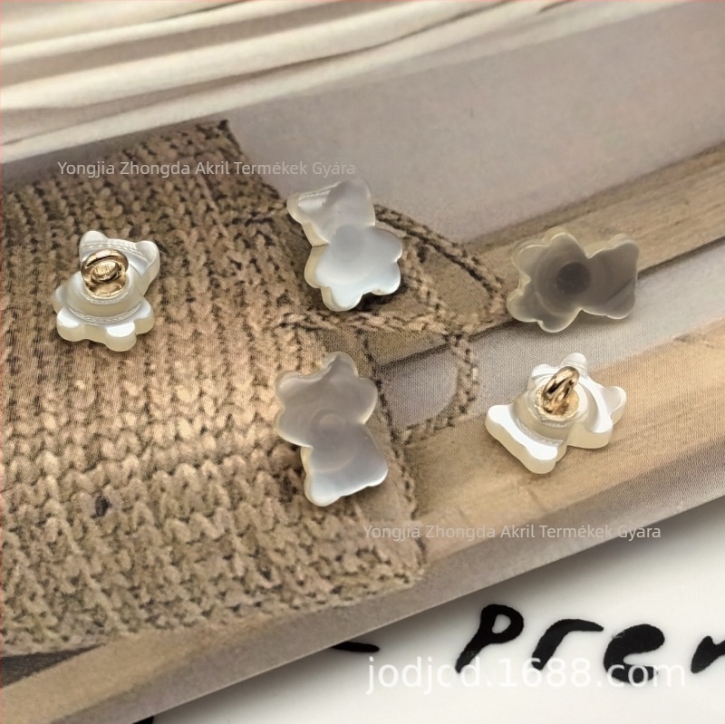 Aranyos medve gomb gyanta fém kombináció gomb kabát pulóver kardigán kabát ruházat gomb fejfedő dekoráció