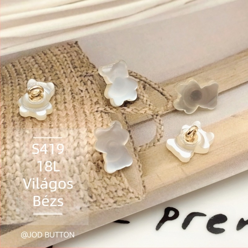 Aranyos medve gomb gyanta fém kombináció gomb kabát pulóver kardigán kabát ruházat gomb fejfedő dekoráció