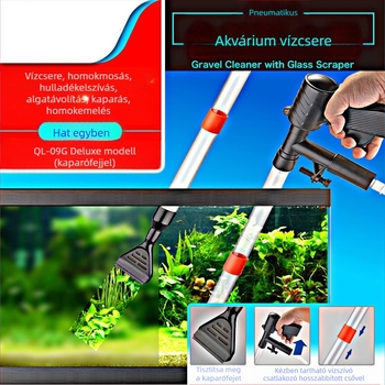 Pneumatikus Bonsai Akvárium Vízváltó WC Szívóeszköz Kézi Homokmosó Fertőtlenítő Szívóeszköz Vízelvezető