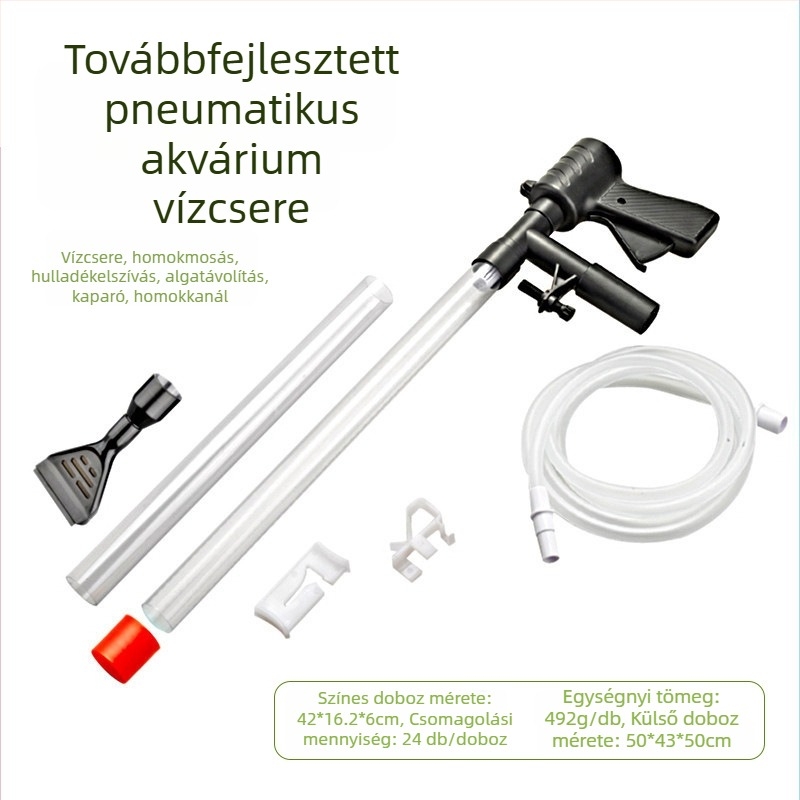 Pneumatikus Bonsai Akvárium Vízváltó WC Szívóeszköz Kézi Homokmosó Fertőtlenítő Szívóeszköz Vízelvezető