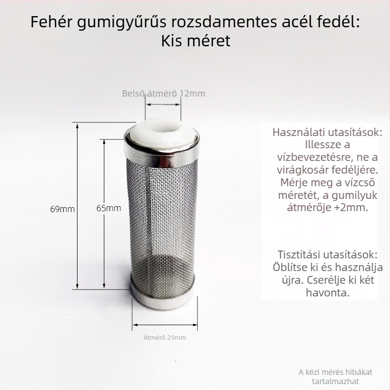 Rozsdamentes acél vízbevezető védőhüvely akvárium akvárium szűrő szűrő hordó szűrőháló vízbevezető köpeny kristály garnélaháló