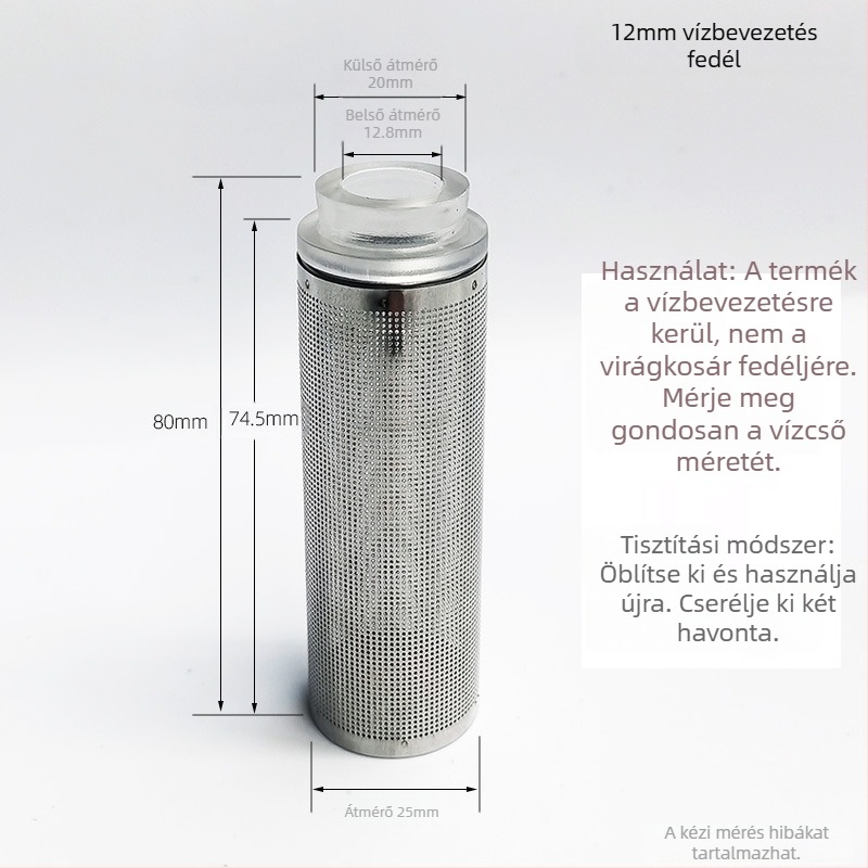 Rozsdamentes acél vízbevezető védőhüvely akvárium akvárium szűrő szűrő hordó szűrőháló vízbevezető köpeny kristály garnélaháló