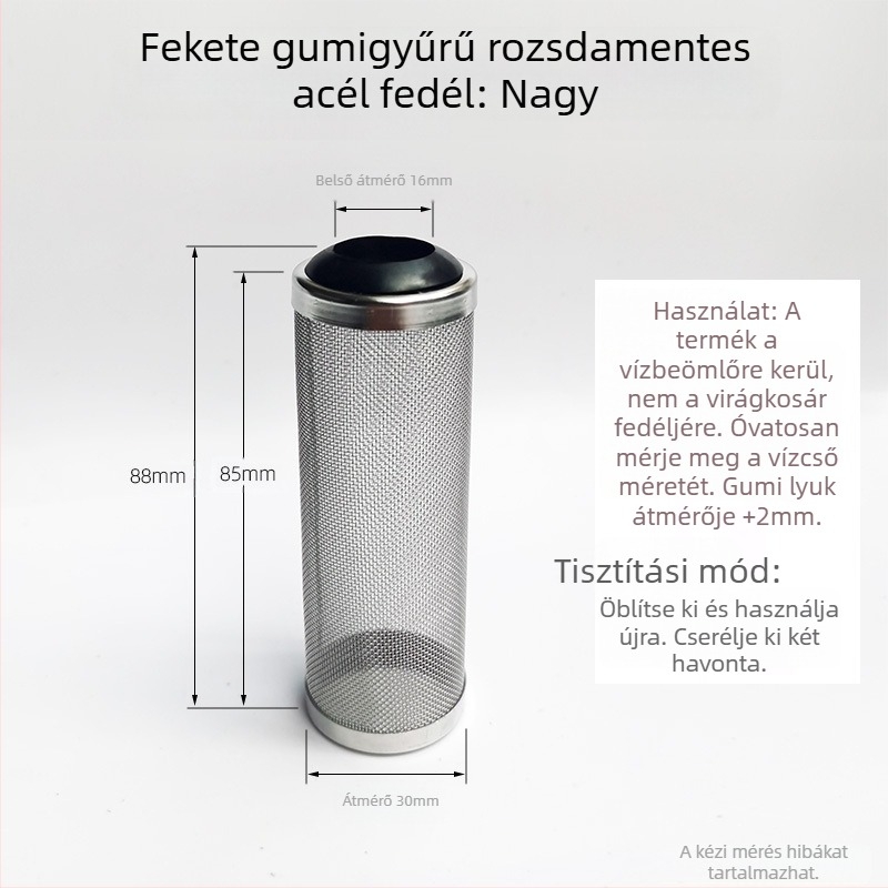 Rozsdamentes acél vízbevezető védőhüvely akvárium akvárium szűrő szűrő hordó szűrőháló vízbevezető köpeny kristály garnélaháló