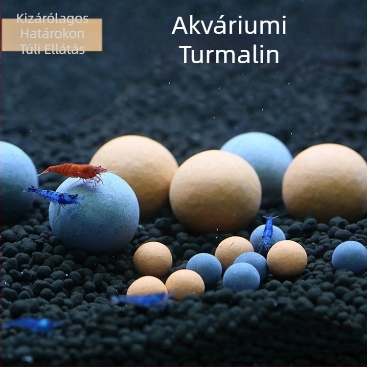 Határokon átnyúló kristály garnélarák tartály természetes turmalin golyó haltartály akváriumvíz tisztított víz ásványi golyó dekoratív szűrő