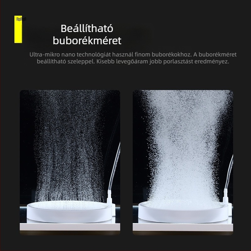 Akvárium oxigénpumpa porlasztás nano gáz serpenyőben csendes oxigénpumpa alacsony nyomású levegő porlasztó robbanás oxigén finomító