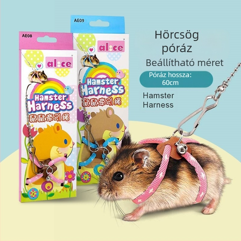 Hörcsög húzókötél harapásgátló sétakötél egér egér szélvédett húzóöv hörcsög interakció az unalom enyhítésére