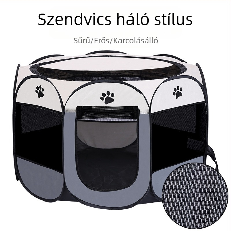 Kisállat határokon átnyúló nyolcszögletű ketrec kerítés macskaketrec összecsukható nagy macskaketrec háztartási macskafészek kisállat-kellékek macskaszállító szoba