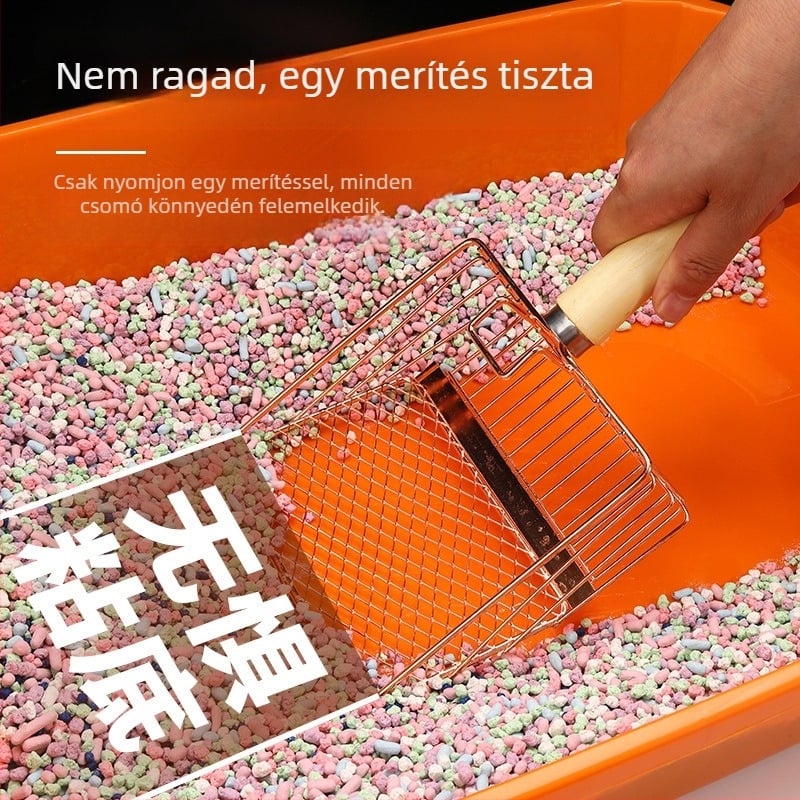 6 generációs macskaalom lapát hosszú nyelű fém macskaalom lapát rozsdamentes acél nagy macskalapát ürülék hivatalos tisztítóeszköz gyári közvetlen értékesítés