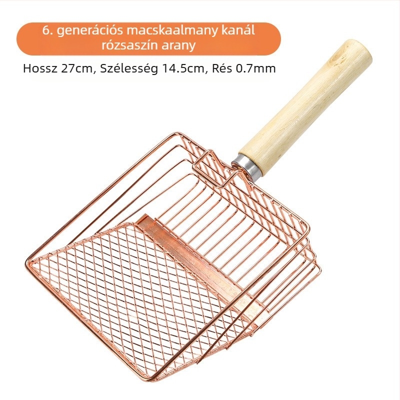 6 generációs macskaalom lapát hosszú nyelű fém macskaalom lapát rozsdamentes acél nagy macskalapát ürülék hivatalos tisztítóeszköz gyári közvetlen értékesítés