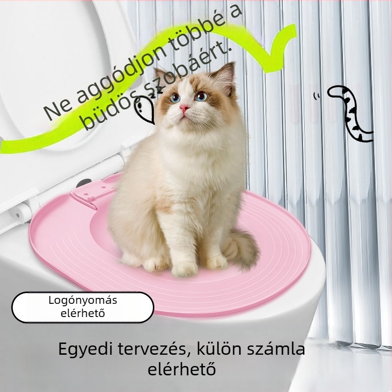Macskaalom doboz nagy dezodoráló homok elleni kezdő macskáknak sűrített WC macska WC-tréner gyári outlet