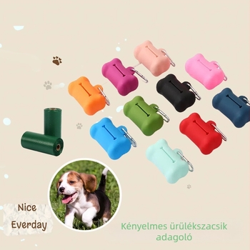 Új kisállat-kellékek kutyatisztító kellékek kisállat WC-felszedő puha ragasztó csont szemeteszsák tároló doboz nagykereskedelem