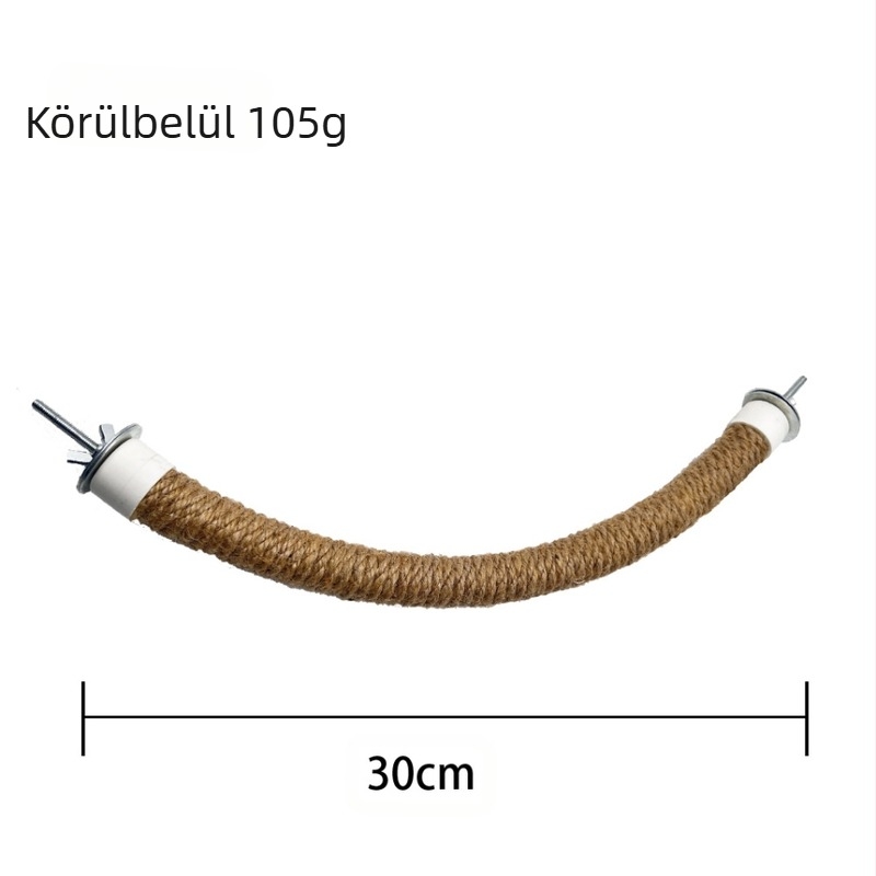 U alakú szizál kenderkötél madárállvány madárülő játék papagáj mászó csiszoló csőr csiszoló karom madárállvány rúd madárkalitka kiegészítők