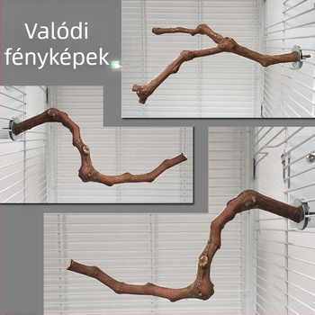 Yuedi szőlőből készült fa rúd madárállomás pálca szőlőkalitka őrlőkarmos pálca papagáj madárállomás pálca