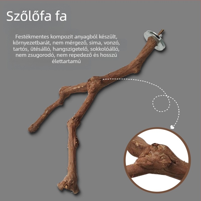 Yuedi szőlőből készült fa rúd madárállomás pálca szőlőkalitka őrlőkarmos pálca papagáj madárállomás pálca