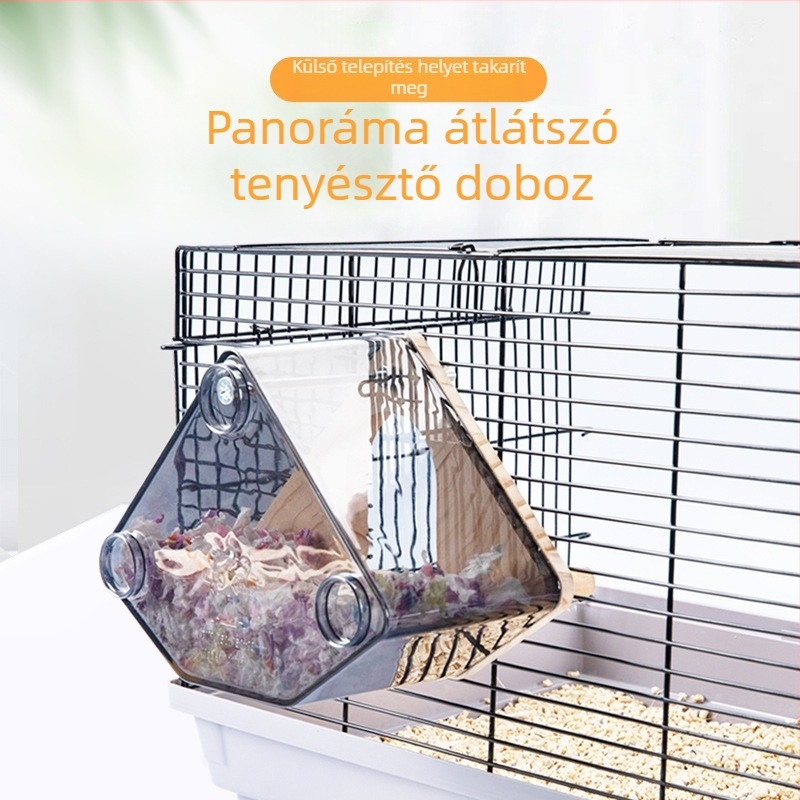 Átlátszó papagáj tenyészdoboz tigrisbőr bazsarózsa Xuanfeng papagáj madárfészek függőfészek papagájfészek meleg madárkalitka kiegészítők kellékek