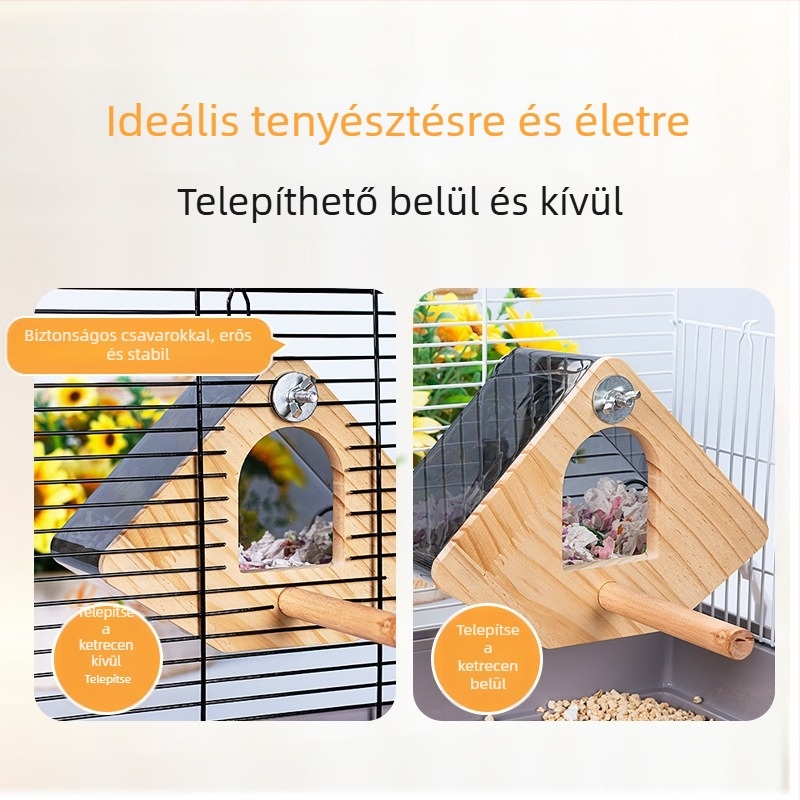 Átlátszó papagáj tenyészdoboz tigrisbőr bazsarózsa Xuanfeng papagáj madárfészek függőfészek papagájfészek meleg madárkalitka kiegészítők kellékek