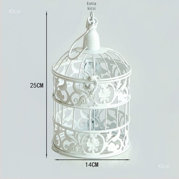 Európai stílusú vas dekorációk madárkalitka fehér ablak fotózás berendezési tárgyak kellékek szálloda esküvő húsos retró díszek