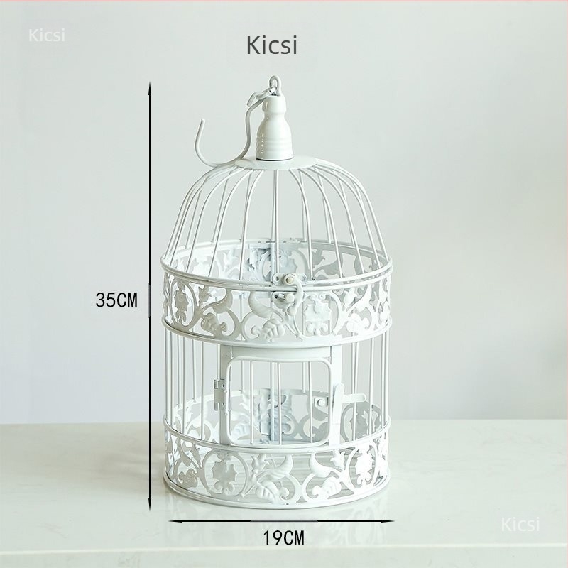 Európai stílusú vas dekorációk madárkalitka fehér ablak fotózás berendezési tárgyak kellékek szálloda esküvő húsos retró díszek