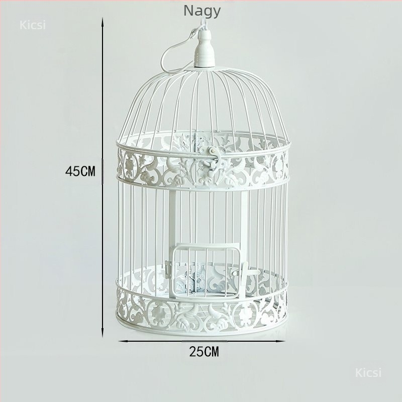 Európai stílusú vas dekorációk madárkalitka fehér ablak fotózás berendezési tárgyak kellékek szálloda esküvő húsos retró díszek