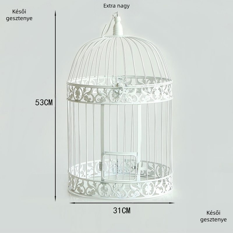 Európai stílusú vas dekorációk madárkalitka fehér ablak fotózás berendezési tárgyak kellékek szálloda esküvő húsos retró díszek