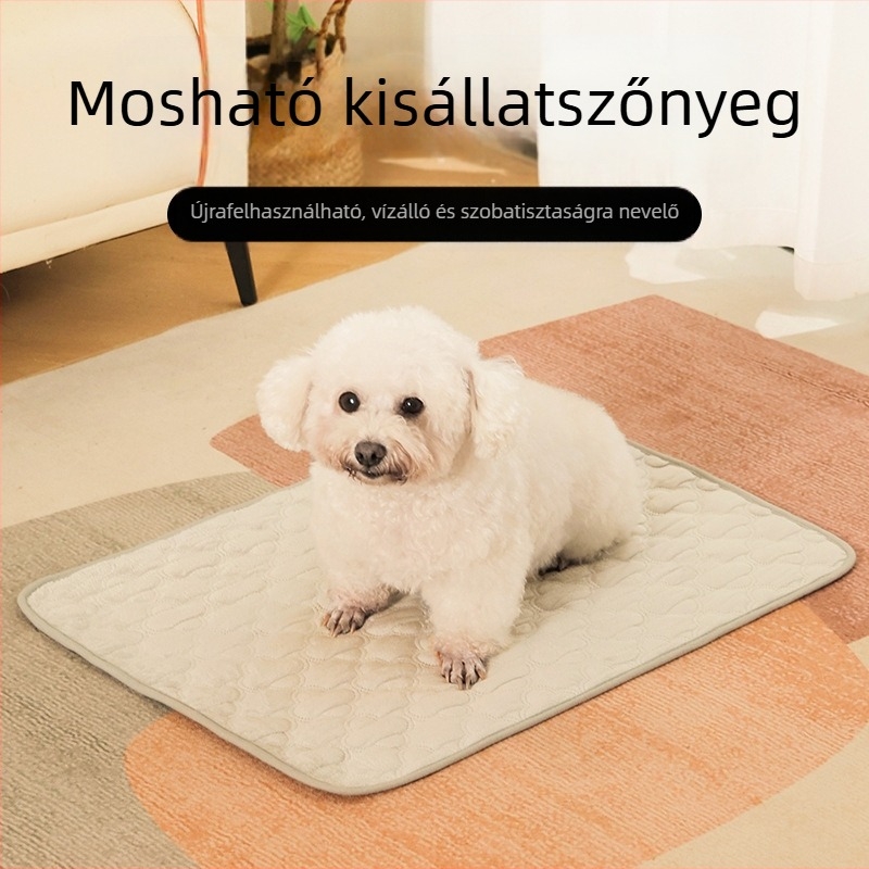 Téli rövid plüss állatpelenka alátét, újrahasználható, mosható, vízálló macskáknak és kutyáknak