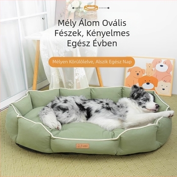 Kennel Technology karcálló szövetből készült, négy évszakos univerzális szőnyeg, macskaháló, közepes és nagy kutyáknak való, ovális fészek, macskafészek