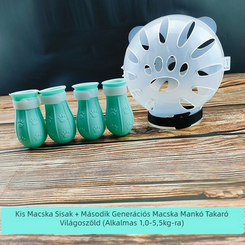 Macskatartó Kapucnis szájkosár nyalásgátló harapásgátló átlátszó gömb alakú légáteresztő Elizabeth gyűrűs macskafejvédő