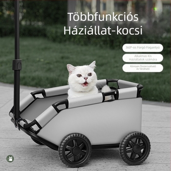 Kisállat kocsi Kutya kiránduló Összecsukható Könnyű Ételbevásárló Kocsma Kis és Közepes Kutya kocsi Kutyasétáltató Kocsi Macska kocsi Kutyahúzó Kocsi