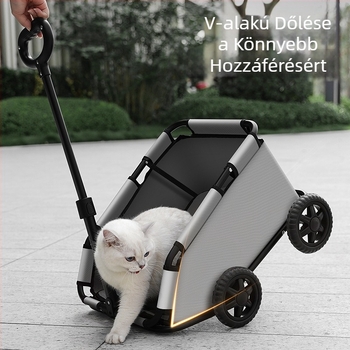 Kisállat kocsi Kutya kiránduló Összecsukható Könnyű Ételbevásárló Kocsma Kis és Közepes Kutya kocsi Kutyasétáltató Kocsi Macska kocsi Kutyahúzó Kocsi