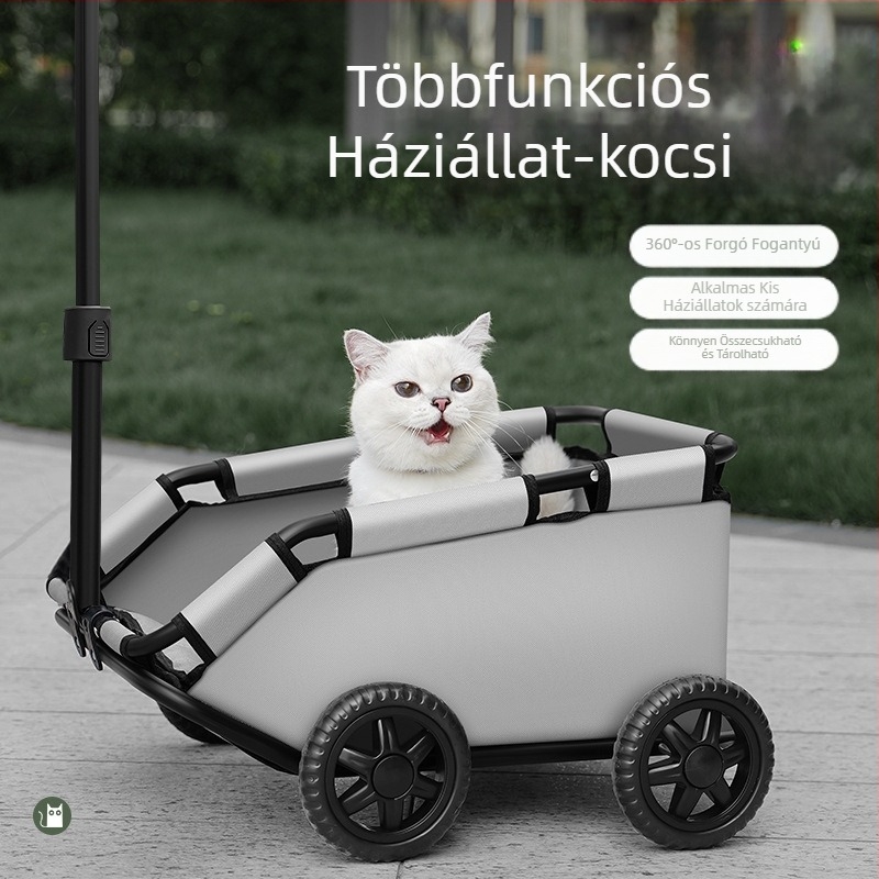 Kisállat kocsi Kutya kiránduló Összecsukható Könnyű Ételbevásárló Kocsma Kis és Közepes Kutya kocsi Kutyasétáltató Kocsi Macska kocsi Kutyahúzó Kocsi