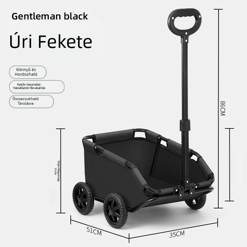 Kisállat kocsi Kutya kiránduló Összecsukható Könnyű Ételbevásárló Kocsma Kis és Közepes Kutya kocsi Kutyasétáltató Kocsi Macska kocsi Kutyahúzó Kocsi