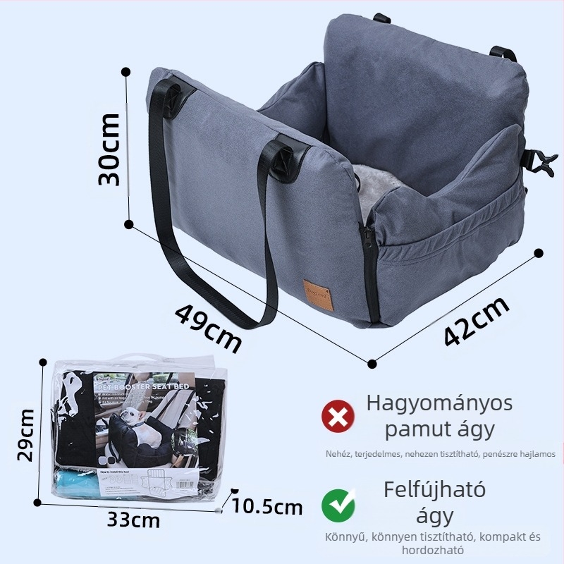 Új autós kennel macskafészek négy évszak univerzális kutyabiztonsági ülés Kennel kistestű kutyáknak autószőnyeg