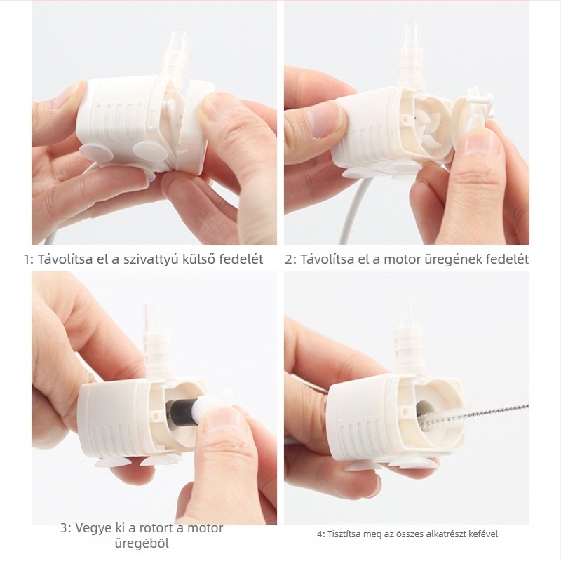 Kisállat vízadagoló tartozékok vízpumpa usb5v pamuttal és lámpával állítható vízáramlási bevágás víz kikapcsolása csendes kefe nélküli