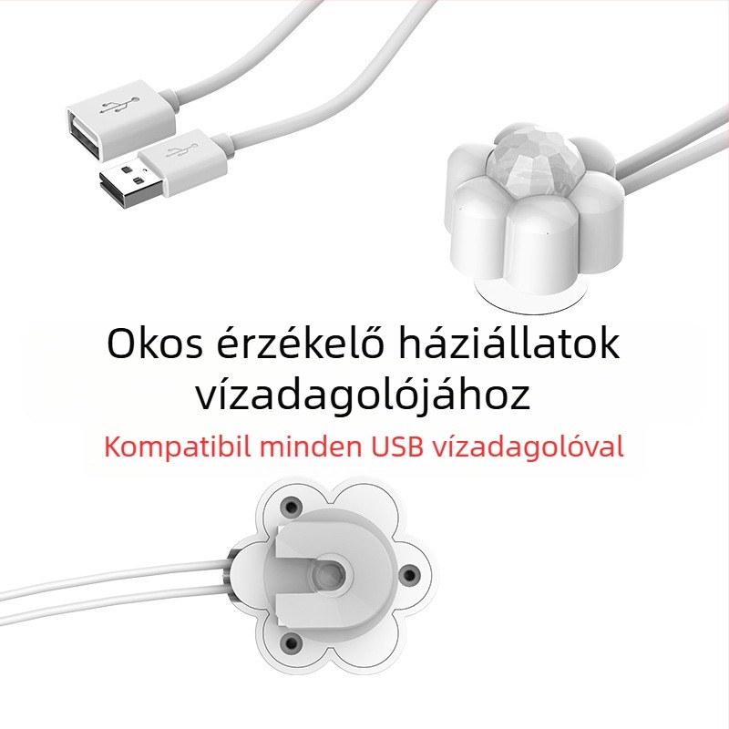Kisállat vízadagoló intelligens érzékelő infravörös radar indukciós macska közelében automatikus folyóvíz etetése energiatakarékos némítás
